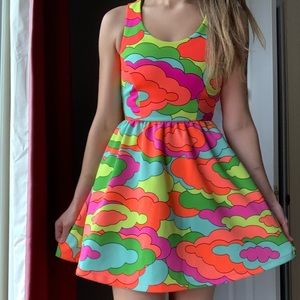 neon clouds dress